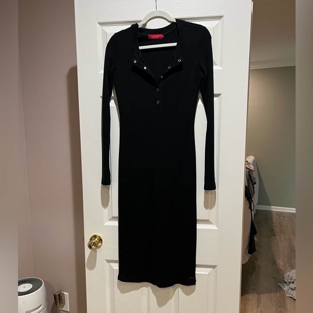 Elegant Black Long Sleeve Dress